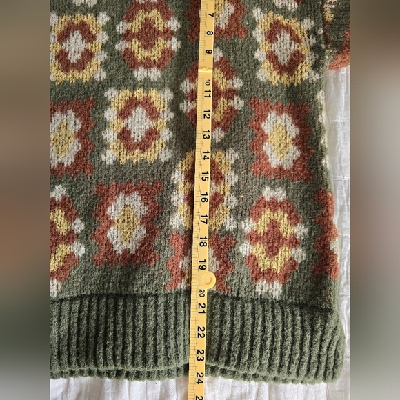 $145 Toad & Co Cotati Wool Blend Dolman Sweater Large Granny Square Grandma Boho - Picture 6 of 6